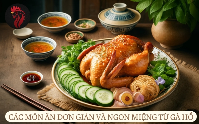 Các món ăn đơn giản và ngon miệng chế biến từ gà hồ.