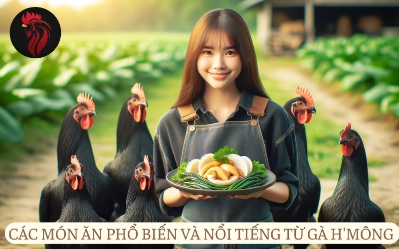 Các món ăn phổ biến và nổi tiếng chế biến từ gà H'Mông.