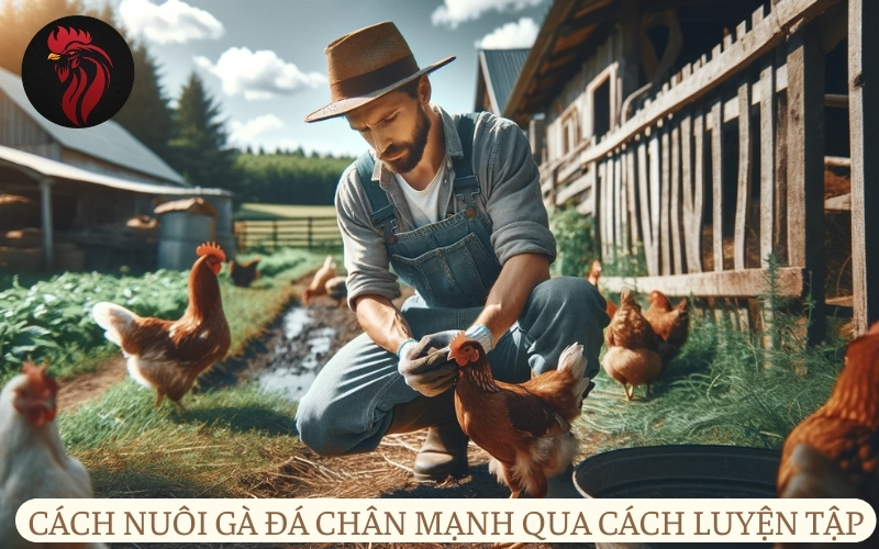 Cách nuôi gà đá chân mạnh qua cách luyện tập.