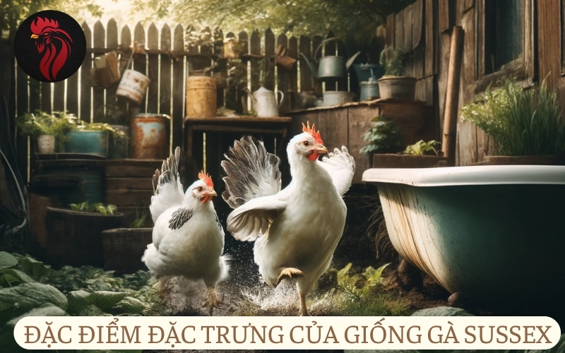 Đặc điểm đặc trưng của giống gà Sussex.