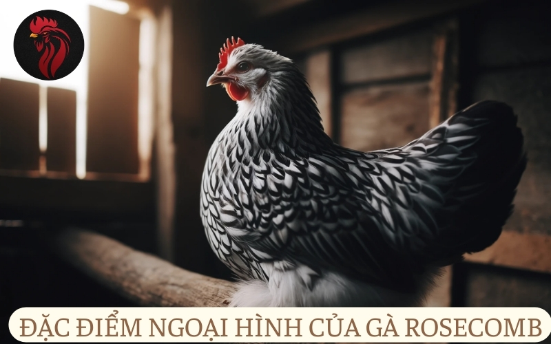 Đặc điểm ngoại hình của gà Rosecomb.