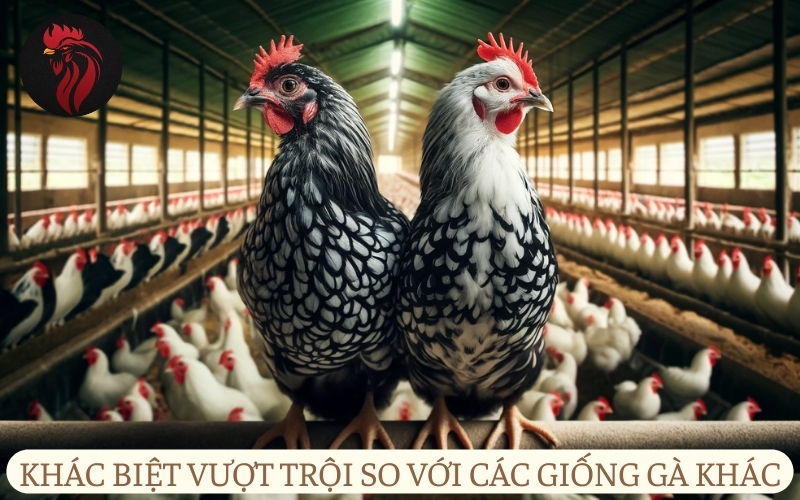 Điểm khác biệt vượt trội so với các giống gà Ai Cập khác.