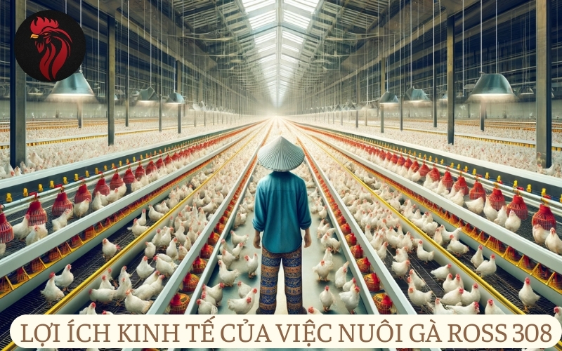 Lợi ích kinh tế của việc nuôi gà Ross 308.