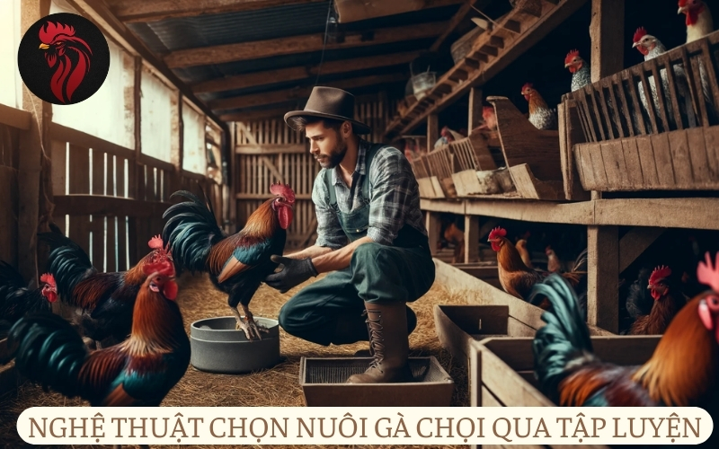 Nghệ thuật chọn nuôi gà chọi qua tập luyện