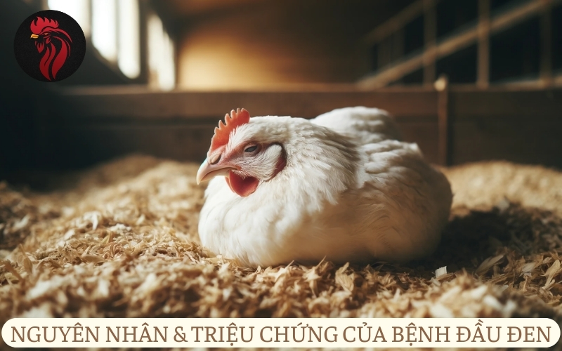 Nguyên nhân và triệu chứng của bệnh đầu đen ở gà.