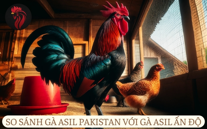 So sánh gà Asil Pakistan với gà Asil Ấn Độ.