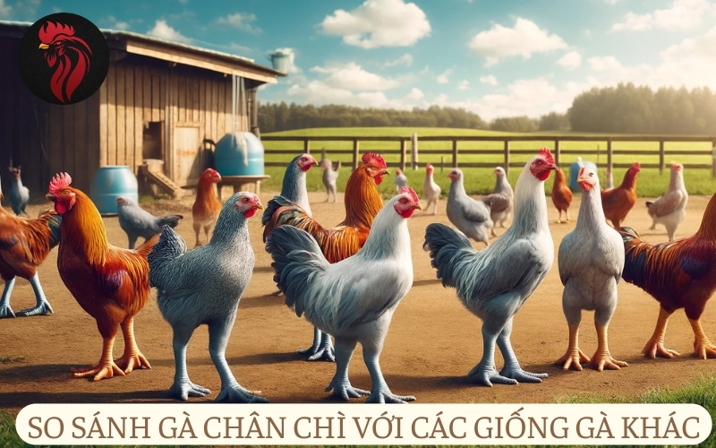 So sánh gà chân chì với các giống gà khác