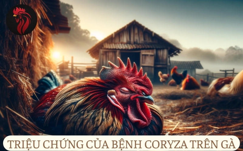 Triệu chứng của bệnh Coryza trên gà.